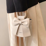 Chic Minority Bow Bucket Bag for Women