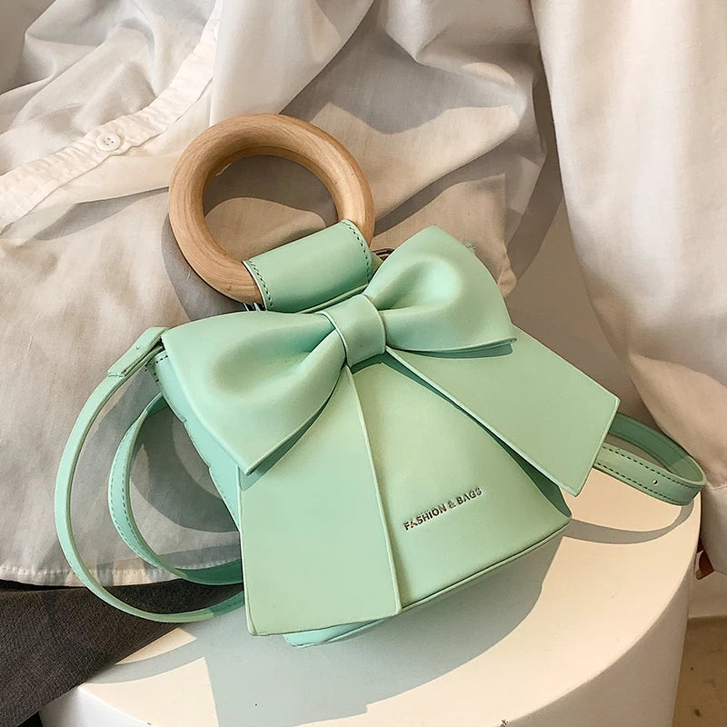 Chic Minority Bow Bucket Bag for Women