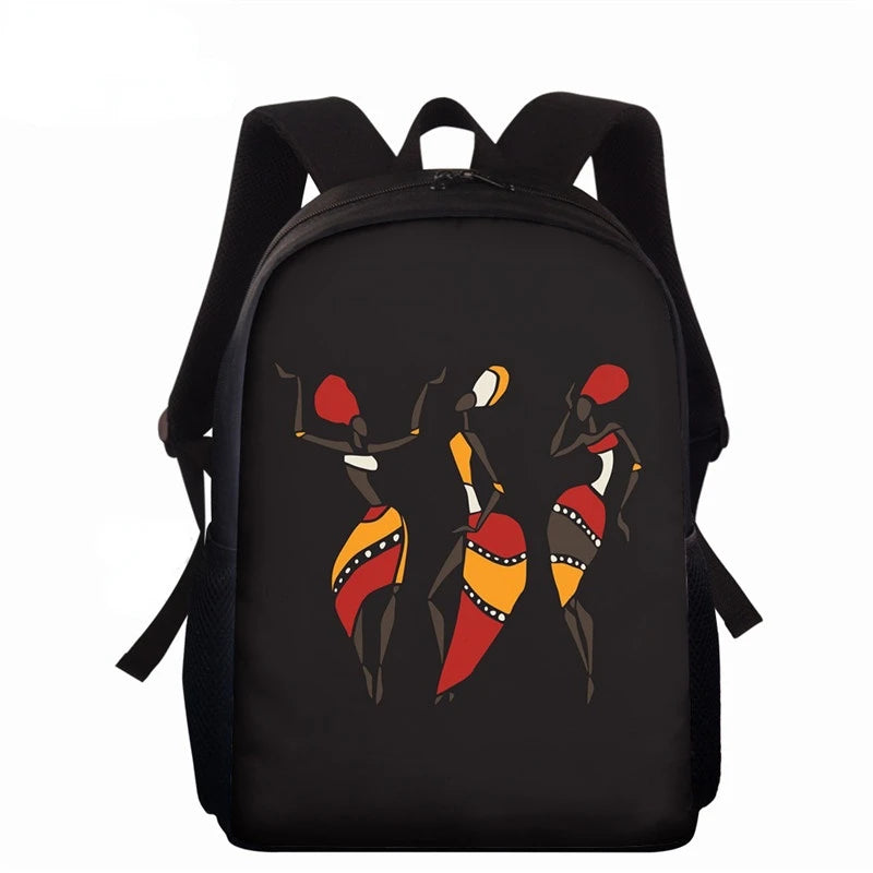 African American Art Schoolgirl Backpack 15inch