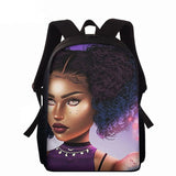 African American Art Schoolgirl Backpack 15inch