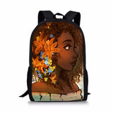 African Girl Element School Backpack Personalized Daypack for Teenager
