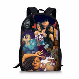 African Girl Element School Backpack Personalized Daypack for Teenager