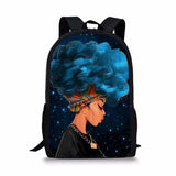 African Girl Element School Backpack Personalized Daypack for Teenager