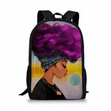 African Girl Element School Backpack Personalized Daypack for Teenager