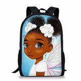 African Girl Style Print Large Schoolbag Student School Backpack
