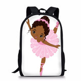 African Girl Style Print Large Schoolbag Student School Backpack