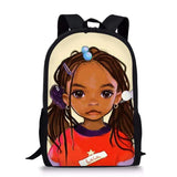 African Girl Style Print Large Schoolbag Student School Backpack