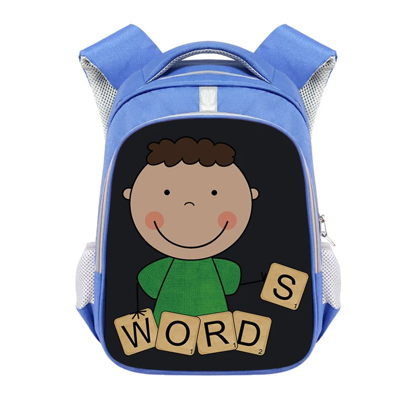 Afro Brown Science Boy Print Backpack for Teens
