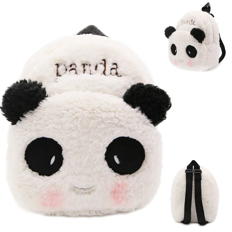 Cartoon Flush Panda MINI Backpacks Mochilas Baby Animal Small Plush