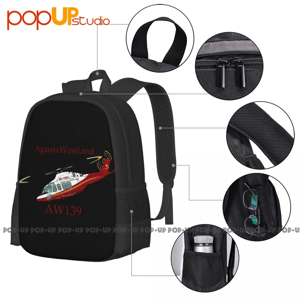 Agustawestland Aw139 Helicopter 01 Backpack Large Capacity