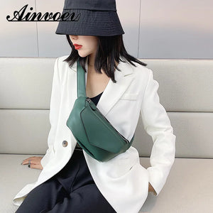 Casual Women Fanny Pack Belt Purses Female Solid Waist Bags For Women