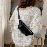 Women's Crossbody Chest Bag PU Leather Waist Bag