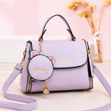 Set of 2 Women's Mini Wallets PU Leather Shoulder Bag