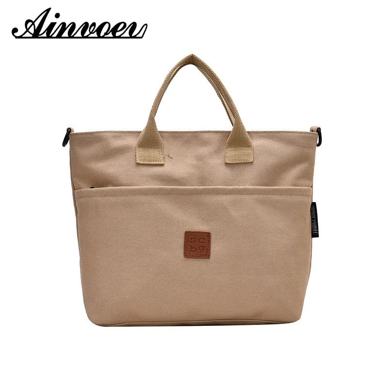 Canvas Crossbody Bag For Women Large-capacity Shoulder Handbag