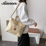 Canvas Crossbody Bag For Women Large-capacity Shoulder Handbag