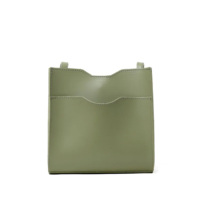 Casual Square Bag Bucket Bag Soft PU Leather Crossbody Bags For Women