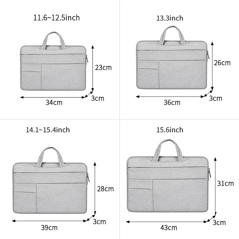 Air Laptop Bag with Pocket for iPad MacBook Pro Case Cover 15 inch Notebook Slee