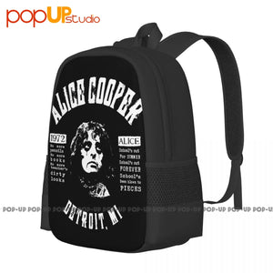 Alice Cooper Schools Out 1972 Backpack Vintage Portable
