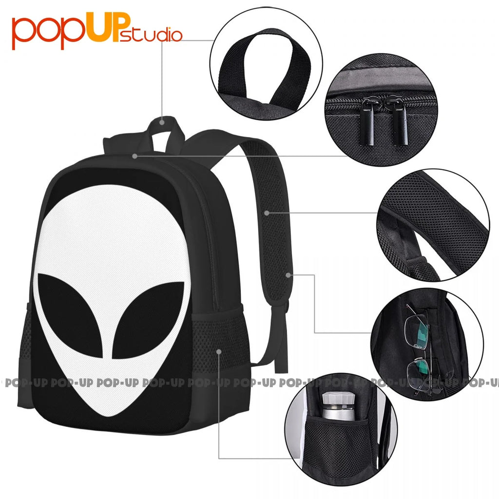 Alien Head Shirt Backpack Large Capacity Travel Beach Bag Gym Tote Bag