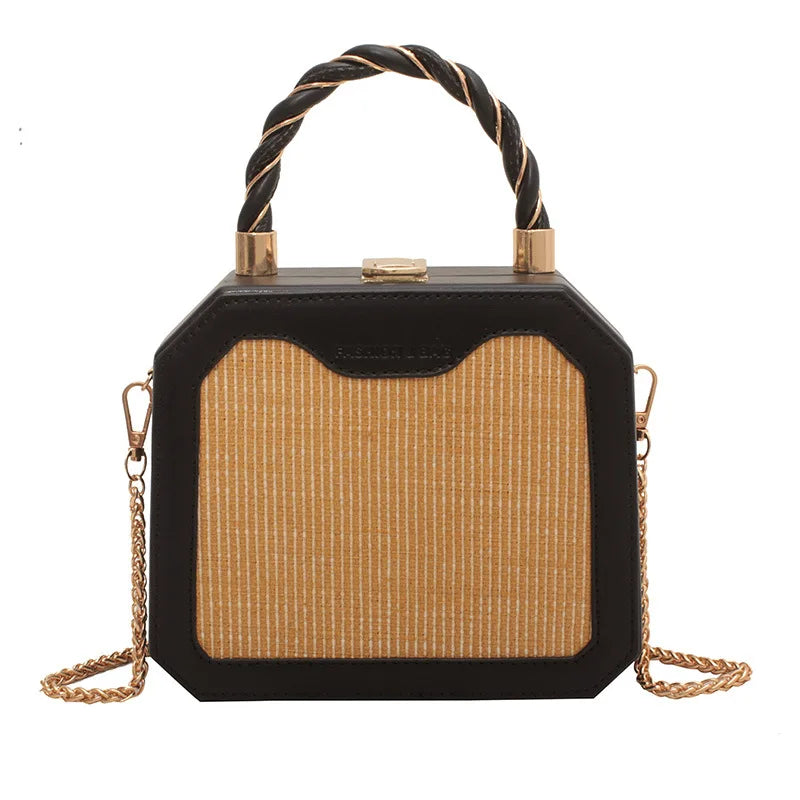 Alirattan Straw Bag Personality Single Shoulder Bag Messenger Bag