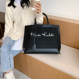 Large-Capacity Ladies Canvas Handbag Net Red Shoulder Tote Bag