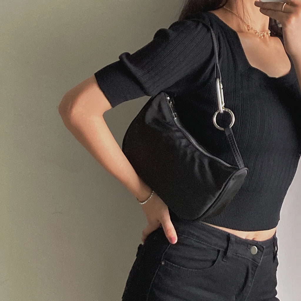 Nylon Hobos Small Shoulder Bags Ladies Underarm Bag Girls Purse Handbags