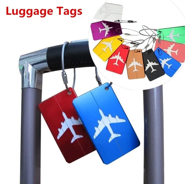 Aluminum Luggage Tag Travel Baggage Airplane Tag Name Address Label