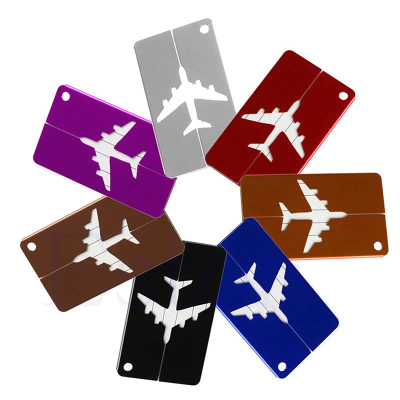 Aluminum Luggage Tag Travel Baggage Airplane Tag Name Address Label