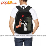 American Bully Love Dog Backpack Large Capacity Training 3D Printing