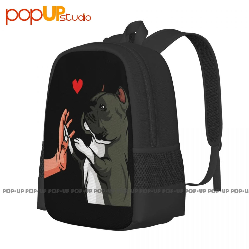American Bully Love Dog Backpack Large Capacity Training 3D Printing