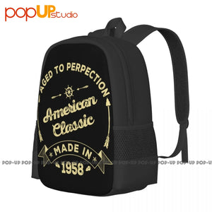 1958 American School Style Backpack Large Capacity Sports Clothes Backpack