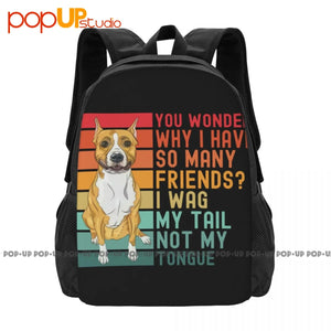 Am. Staffordshire Terrier Dog Lover Backpack Large Capacity Bookbag