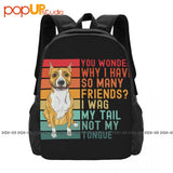 Am. Staffordshire Terrier Dog Lover Backpack Large Capacity Bookbag