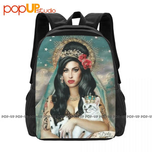 Amy Winehouse 01 Backpack Large Capacity Bookbag Training Gymast Bag