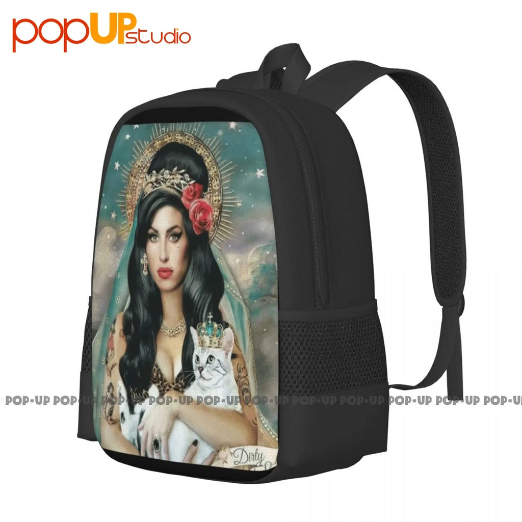 Amy Winehouse 01 Backpack Large Capacity Bookbag Training Gymast Bag