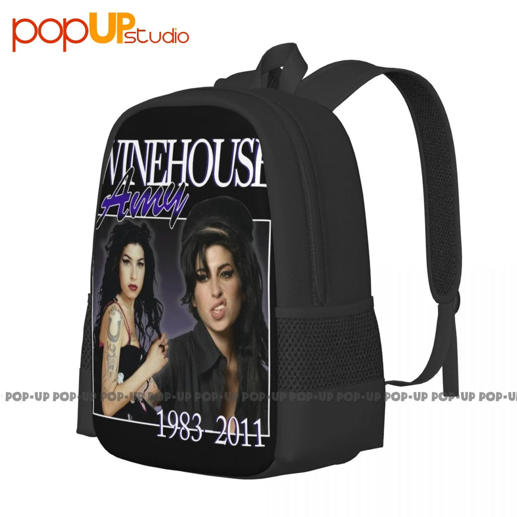 Amy Winehouse Backpack Large Capacity Print Style Shopping Bag