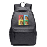 Cat Dog Galaxy Waterproof Rucksack Oxford Bag USB Charging Travel Backpack