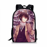 Bungo Stray Dogs Backpack Osamu Dazai Printed School Book Bag 17Inch