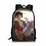 Bungo Stray Dogs Backpack Osamu Dazai Printed School Book Bag 17Inch