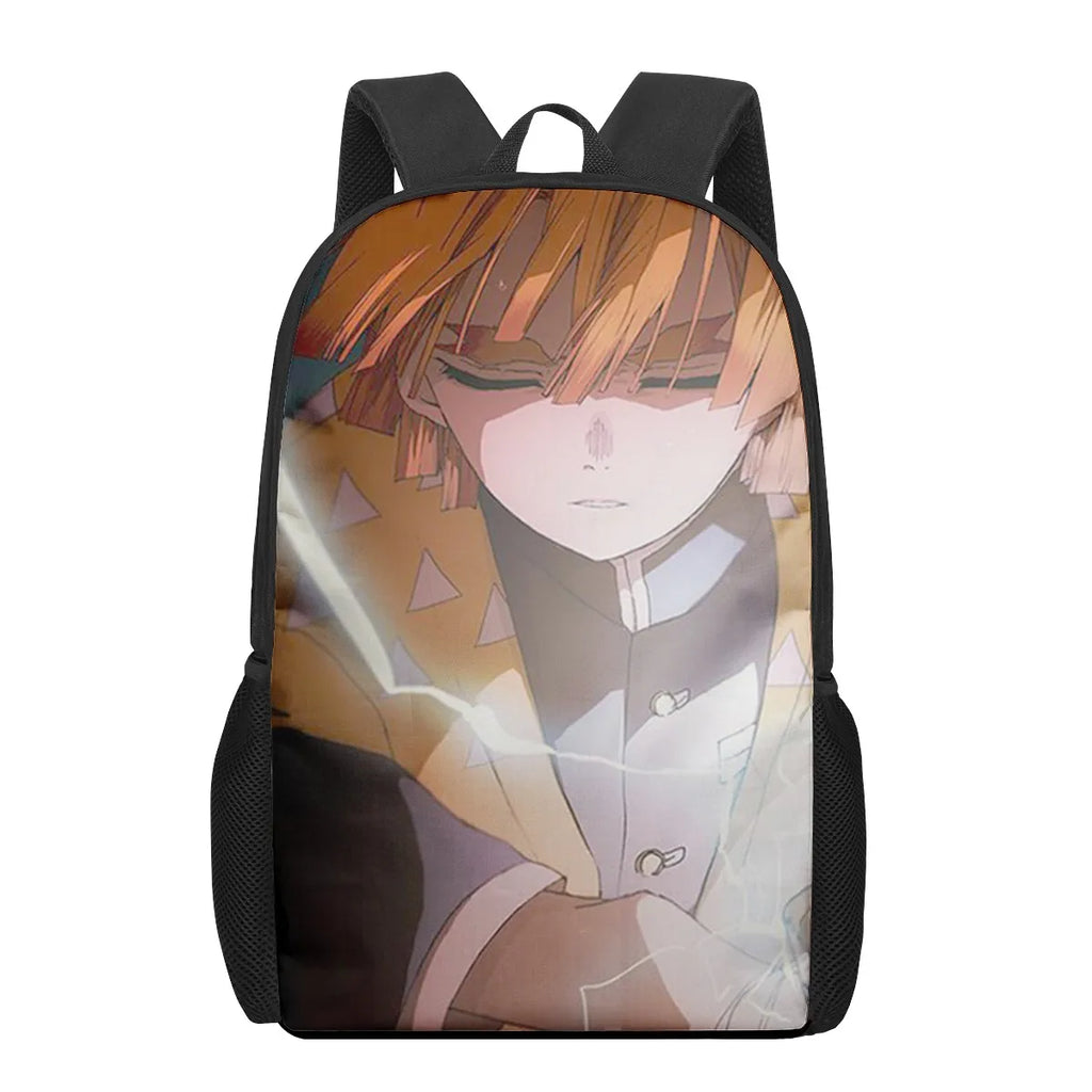 Demon Slayer Zenitsu School Backpacks for Boys Girls