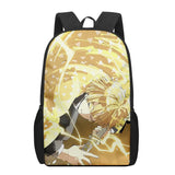 Demon Slayer Zenitsu School Backpacks for Boys Girls