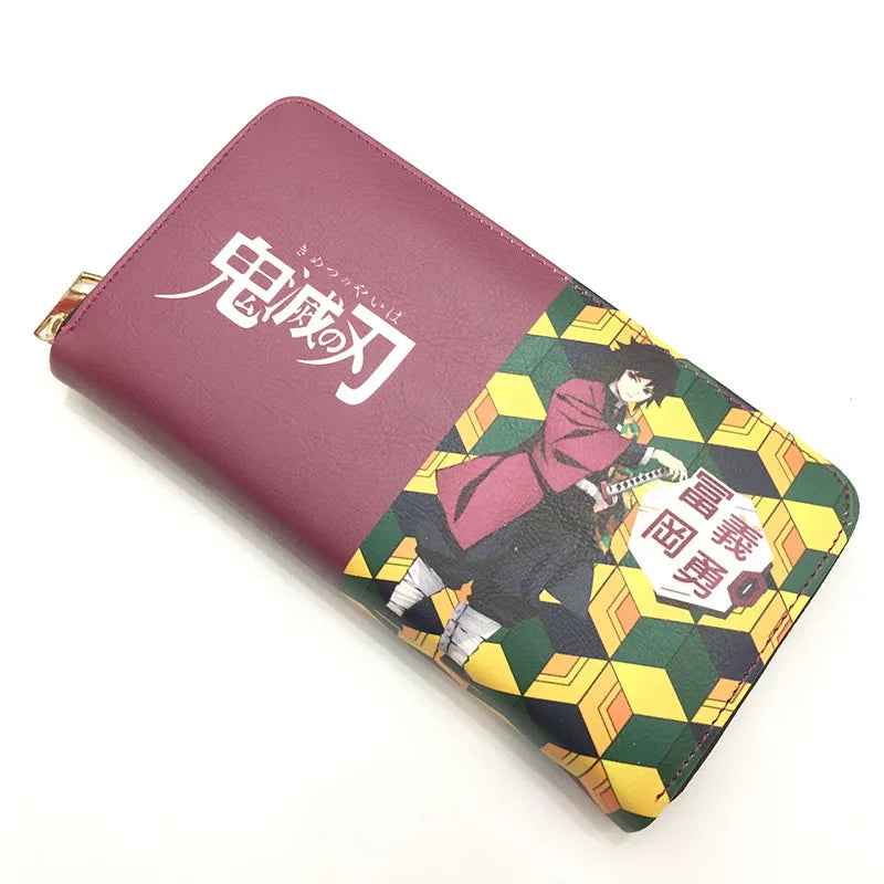 Demon Slayer Tanjiro Kamado Nezuko Wallet Long PU Leather Purse