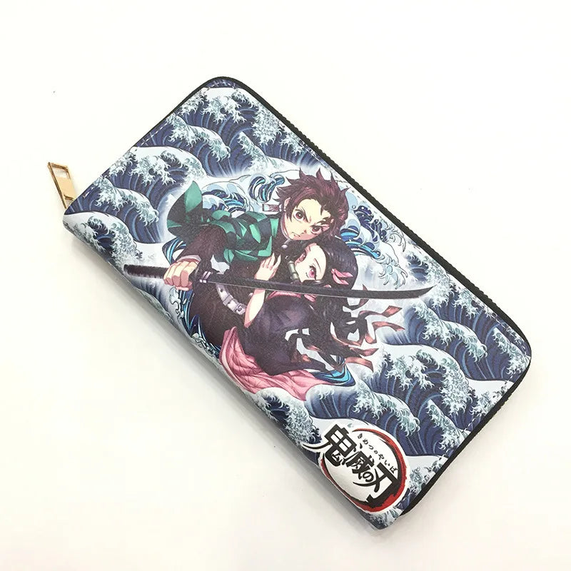 Demon Slayer Tanjiro Kamado Nezuko Wallet Long PU Leather Purse