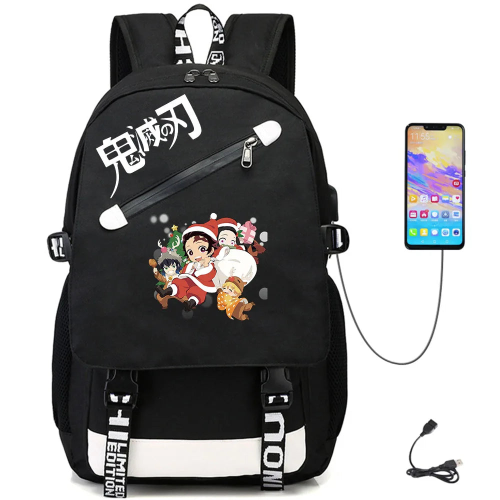 Demon Slayer USB Packsack Oxford Schoolbag
