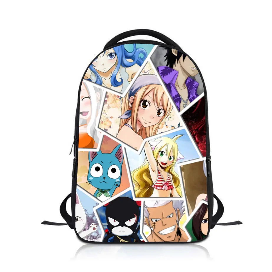 Anime Fairy Tail Students Backpack School Bag Children Cartoon Knapsack