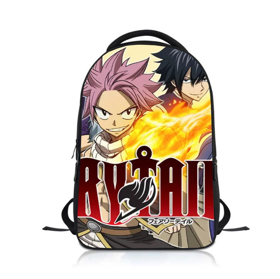 Anime Fairy Tail Students Backpack School Bag Children Cartoon Knapsack