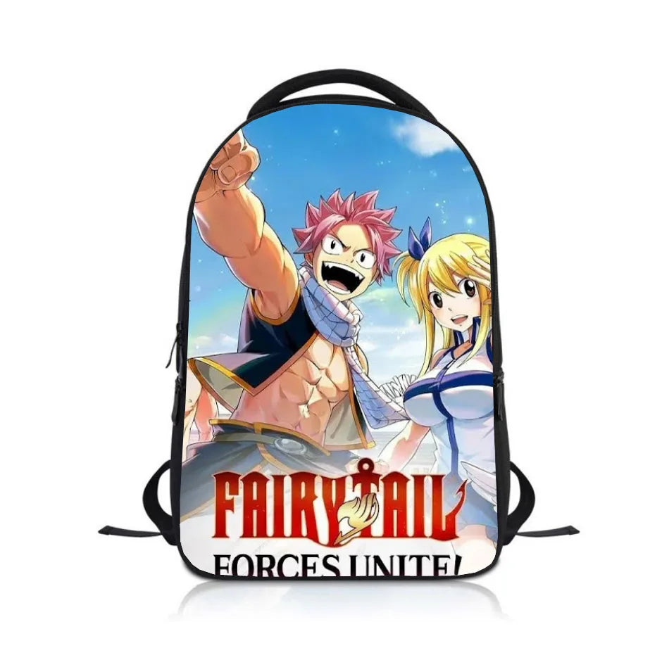 Anime Fairy Tail Students Backpack School Bag Children Cartoon Knapsack