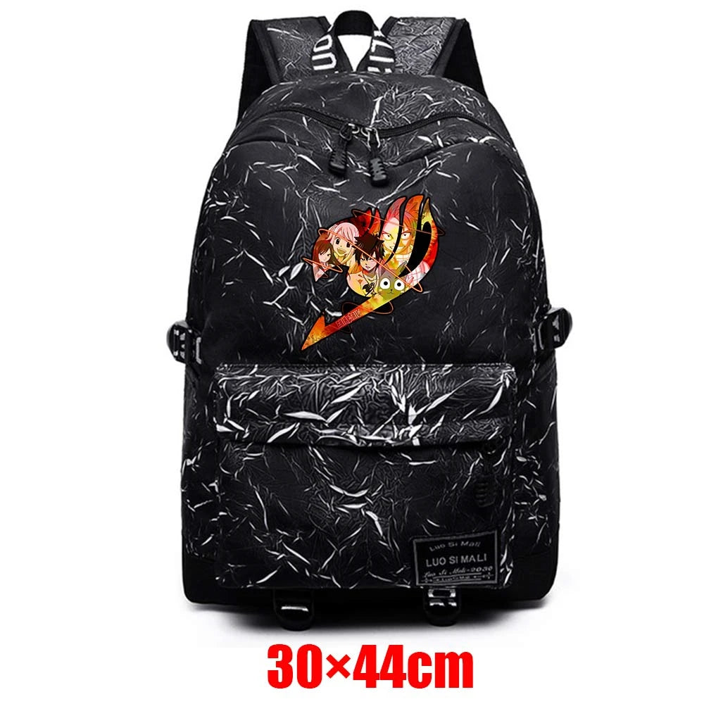 Anime Fairy Tail Backpack Schoolbag Teenager High Fabric Packsack Mochila