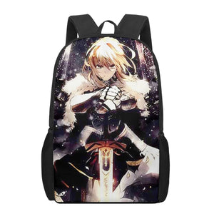 Fate Saber 3D Pattern School Bag for Kids