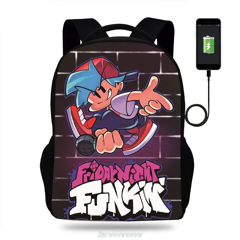 Anime FNF 3D Print Backpack School Bag